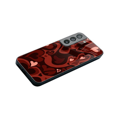Y2K Red Meltdown Hearts stylish phone case for samsung galaxy s22 | glossy glass and slim fit