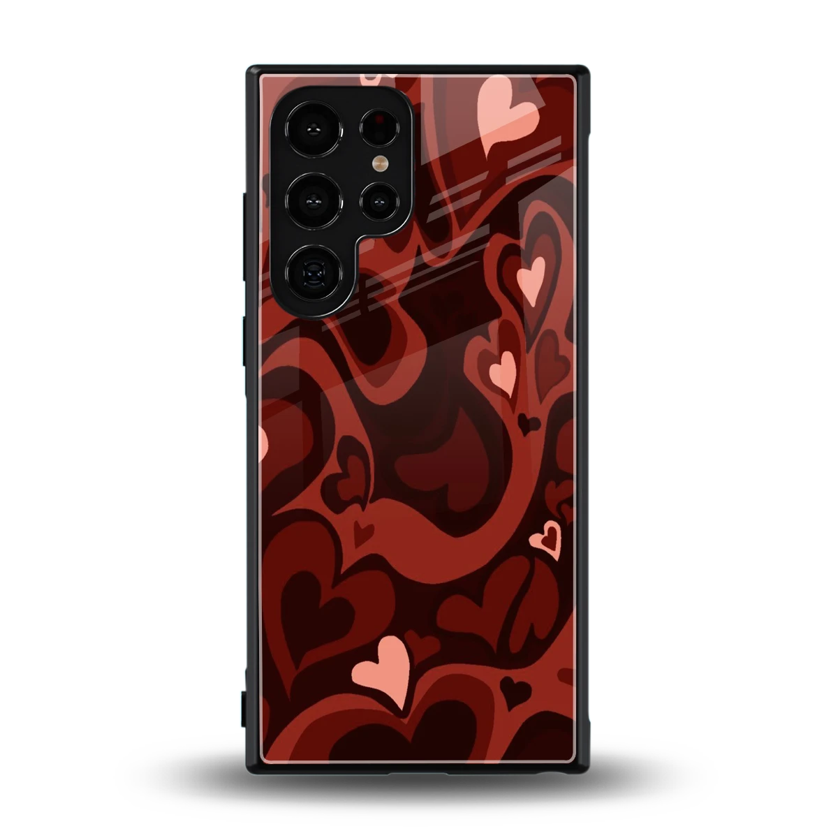 Y2K Red Meltdown Hearts back phone cover | glass case for samsung galaxy s24 ultra