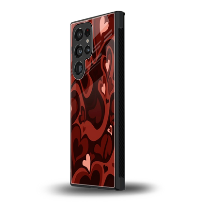 Y2K Red Meltdown Hearts samsung galaxy s24 ultra mobile cover | shockproof glass phone case