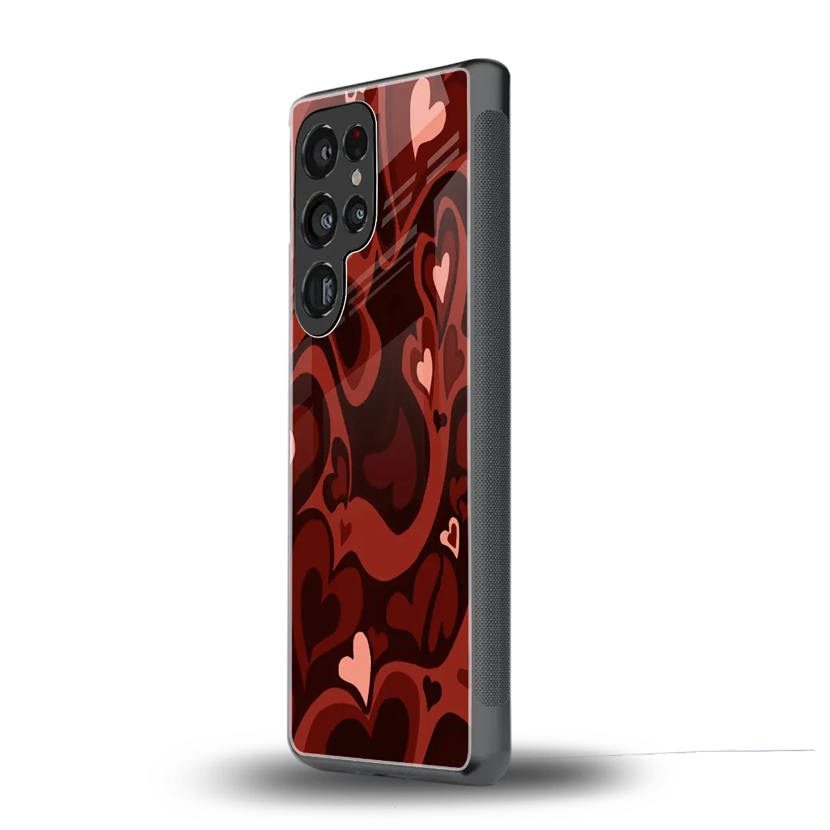 Y2K Red Meltdown Hearts samsung galaxy s25 ultra mobile cover | shockproof glass phone case