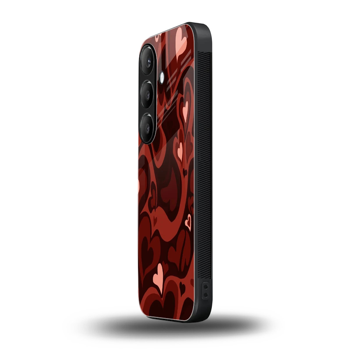 Y2K Red Meltdown Hearts samsung galaxy s25 fe mobile cover | shockproof glass phone case
