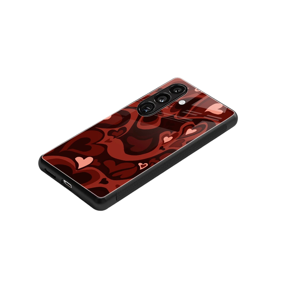 Y2K Red Meltdown Hearts stylish phone case for samsung galaxy s25 fe | glossy glass and slim fit
