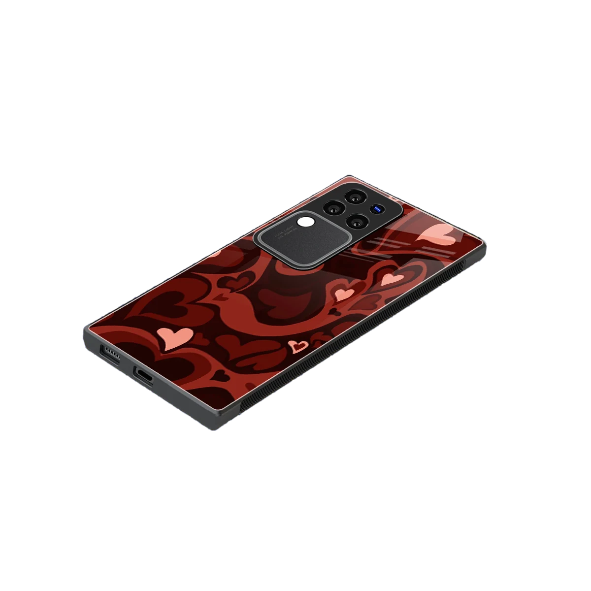 Y2K Red Meltdown Hearts stylish phone case forvivo v30 pro | glossy glass and slim fit