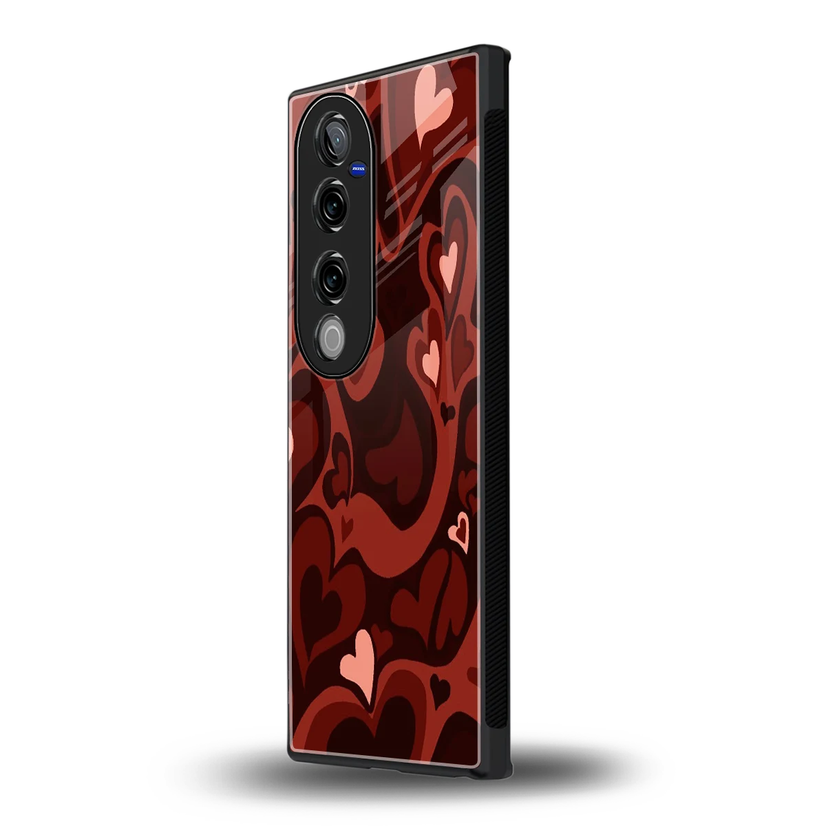Y2K Red Meltdown Hearts vivo v40 pro mobile cover | shockproof glass phone case