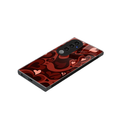 Y2K Red Meltdown Hearts stylish phone case for vivo v40 pro | glossy glass and slim fit