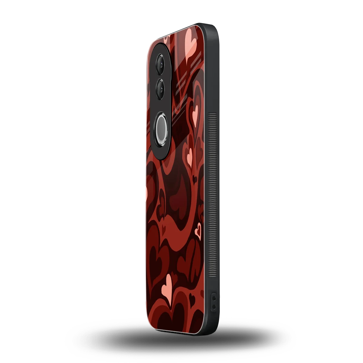 Y2K Red Meltdown Hearts vivo v50 mobile cover | shockproof glass phone case
