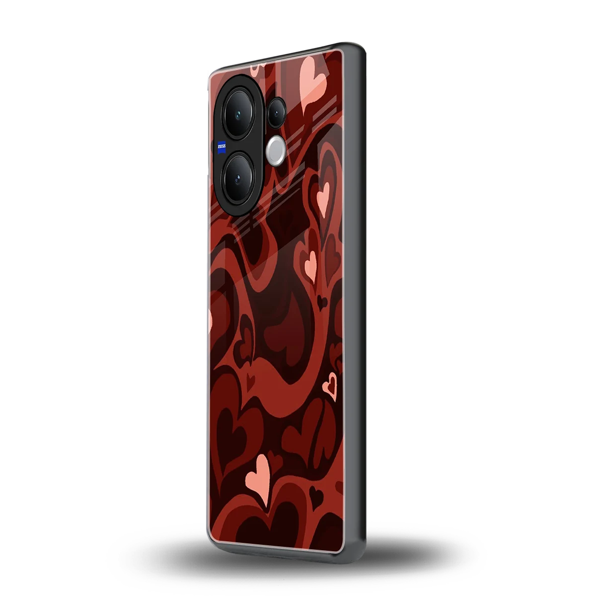 Y2K Red Meltdown Hearts vivo v60 mobile cover | shockproof glass phone case