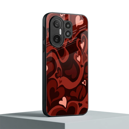 Y2K Red Meltdown Hearts vivo x200 fe mobile cover | shockproof glass phone case