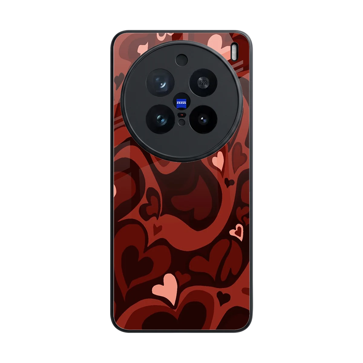 Y2K Red Meltdown Hearts back phone cover | glass case for vivo x200 pro
