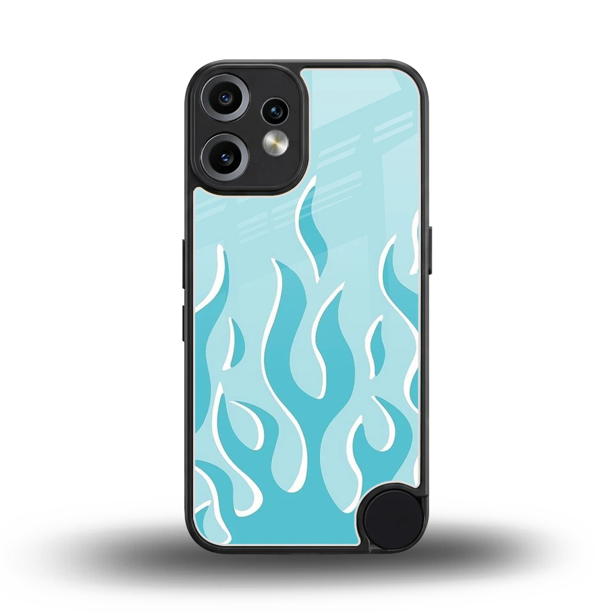 Y2K Retro Blue Flames back phone cover | glass case for cmf nothing phone 2 pro