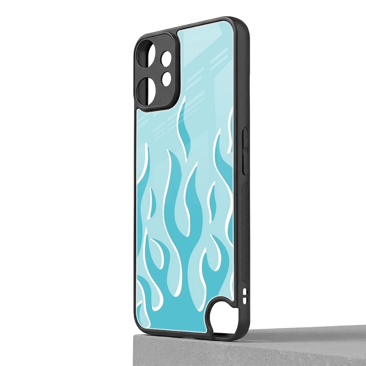 Y2K Retro Blue Flames cmf nothing phone 2 pro mobile cover | shockproof glass phone case
