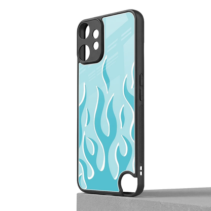 Y2K Retro Blue Flames cmf nothing phone 2 pro mobile cover | shockproof glass phone case