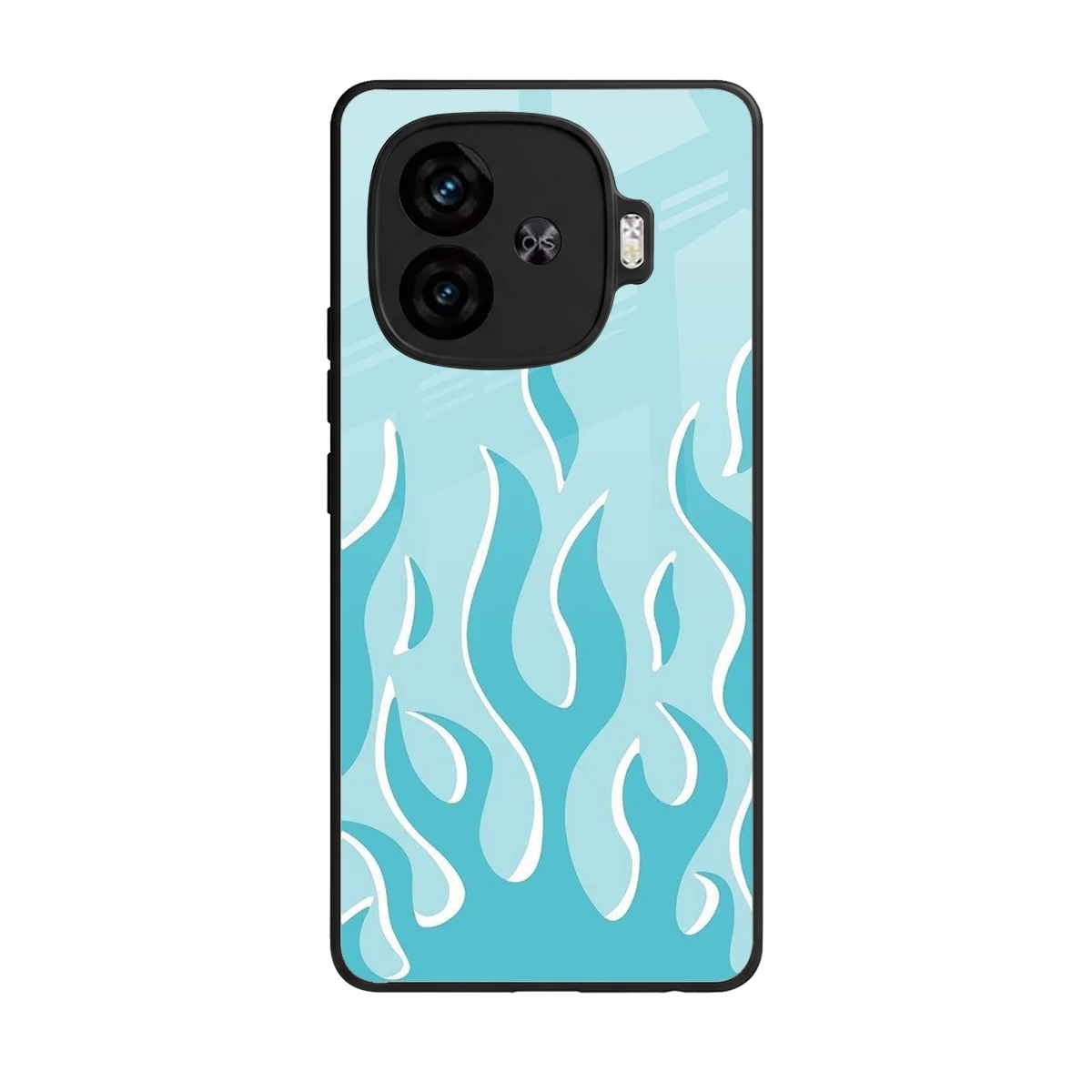 Y2K Retro Blue Flames back phone cover | glass case for iqoo neo 10r 5g