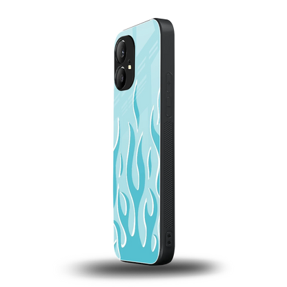 Y2K Retro Blue Flames nothing phone 1 mobile cover | shockproof glass phone case