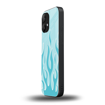 Y2K Retro Blue Flames nothing phone 2 mobile cover | shockproof glass phone case
