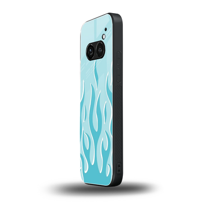Y2K Retro Blue Flames nothing phone 2a plus mobile cover | shockproof glass phone case