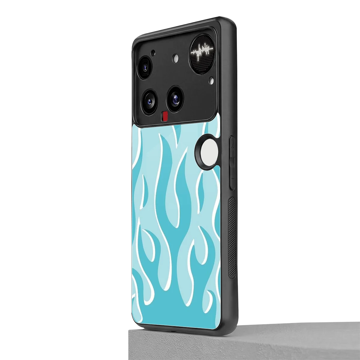 Y2K Retro Blue Flames nothing phone 3 mobile cover | shockproof glass phone case