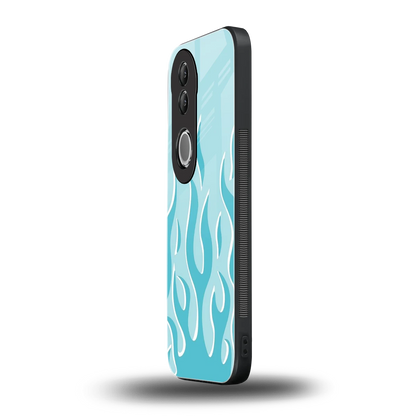 Y2K Retro Blue Flames vivo v50 mobile cover | shockproof glass phone case