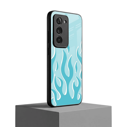 Y2K Retro Blue Flames redmi 15 5g mobile cover | shockproof glass phone case