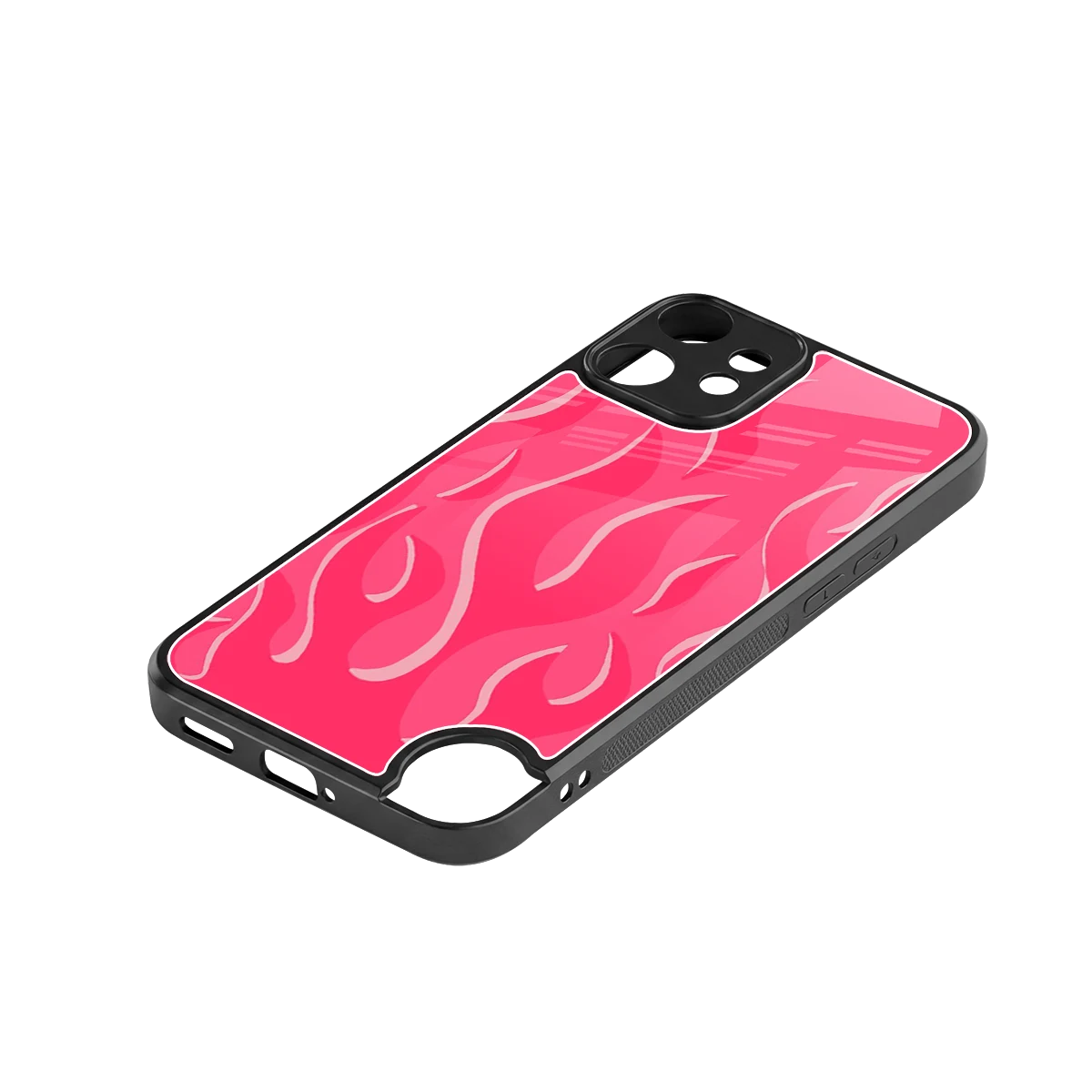 Y2K Retro Hot Pink Flames stylish phone case for cmf nothing phone 2 pro | glossy glass and slim fit
