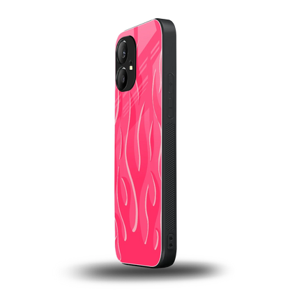 Y2K Retro Hot Pink Flames nothing phone 1 mobile cover | shockproof glass phone case