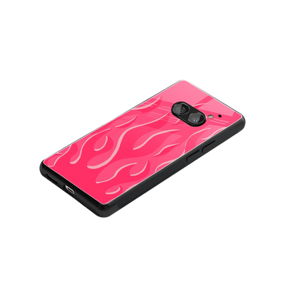 Y2K Retro Hot Pink Flames stylish phone case for nothing phone 2a | glossy glass and slim fit