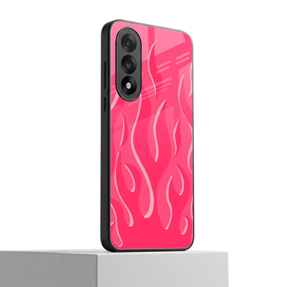 Y2K Retro Hot Pink Flames oneplus nord 5 mobile cover | shockproof glass phone case