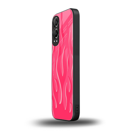 Y2K Retro Hot Pink Flames oneplus nord ce 4 lite mobile cover | shockproof glass phone case