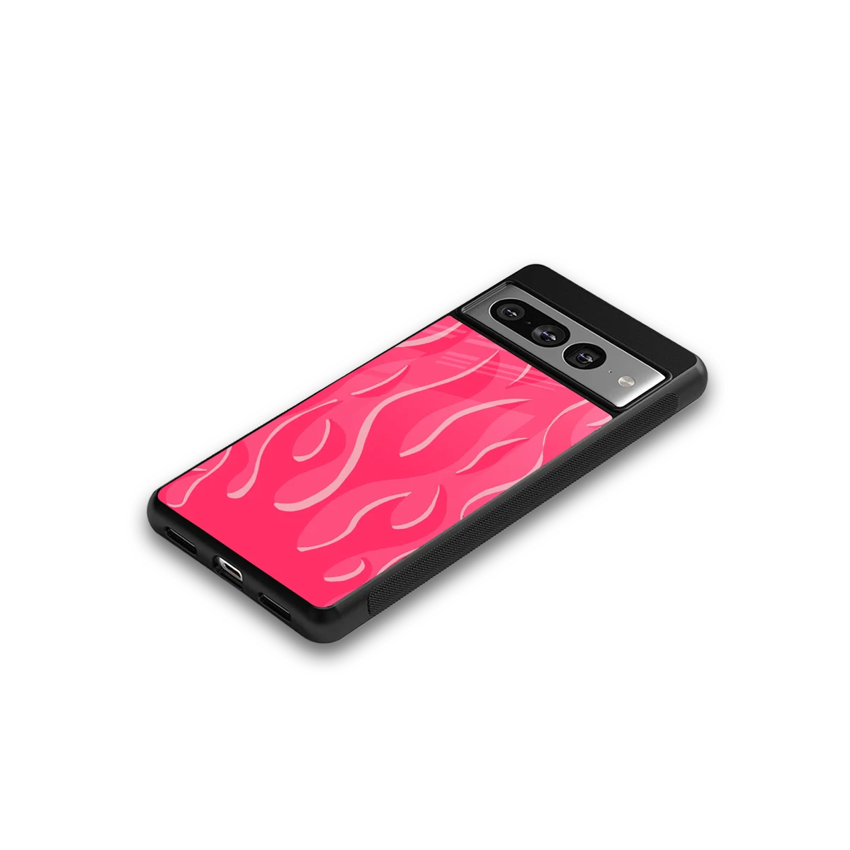 Y2K Retro Hot Pink Flames google pixel 7 pro mobile cover | shockproof glass phone case