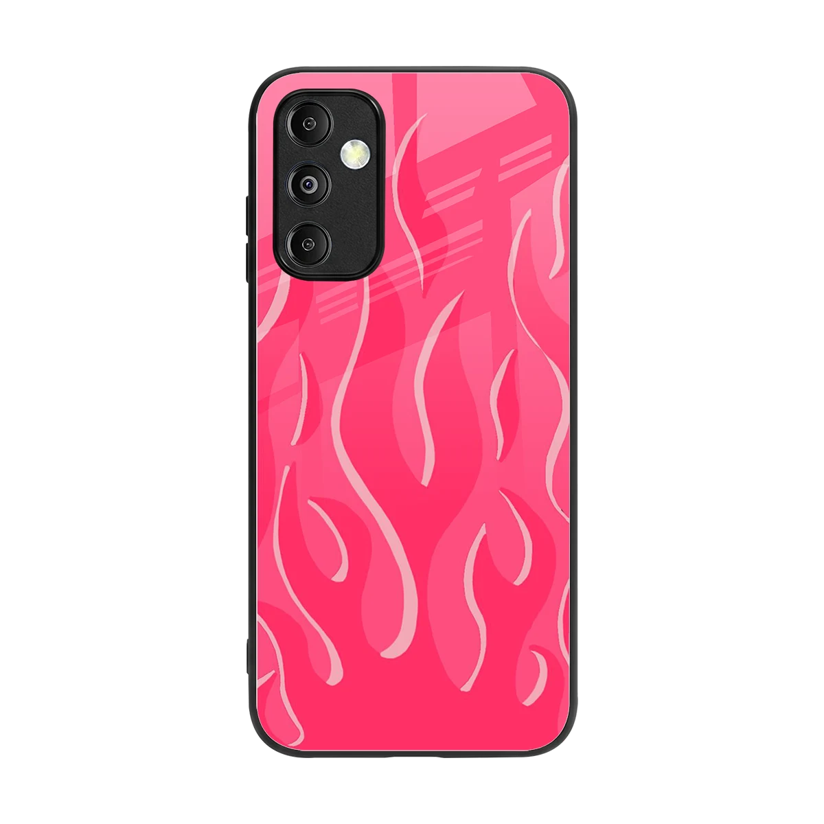 Y2K Retro Hot Pink Flames back phone cover | glass case for samsung galaxy m14 5g