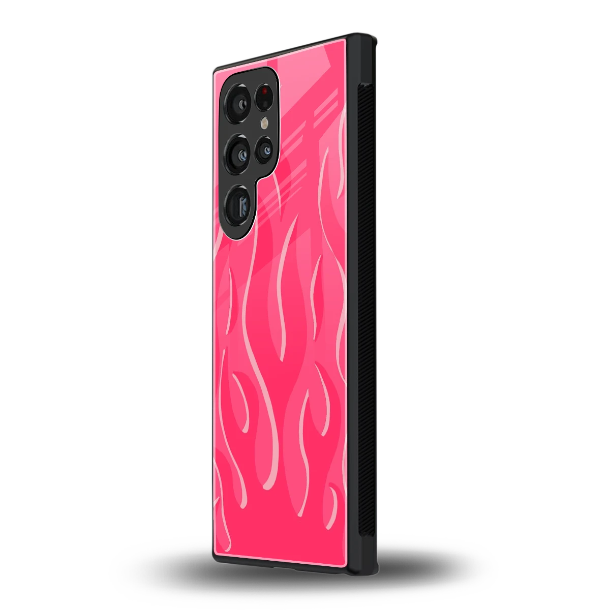 Y2K Retro Hot Pink Flames samsung galaxy s23 ultra mobile cover | shockproof glass phone case