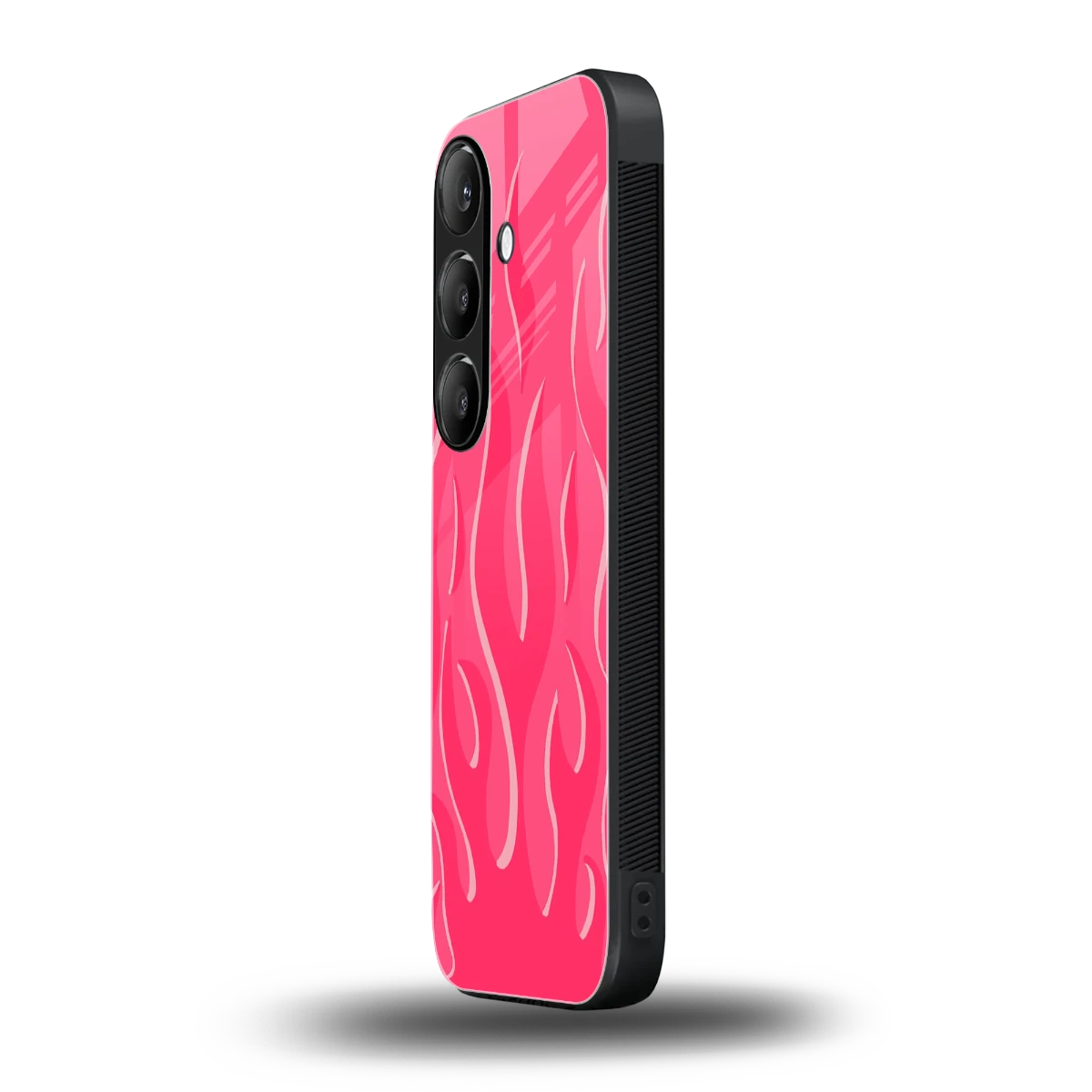Y2K Retro Hot Pink Flames samsung galaxy s24 fe mobile cover | shockproof glass phone case