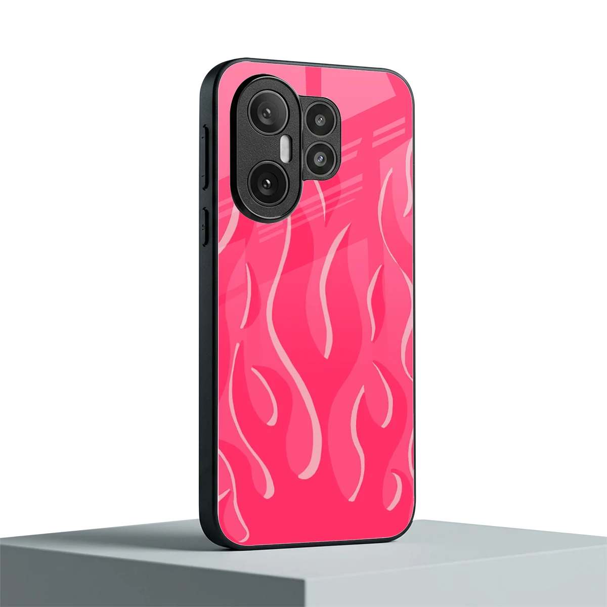 Y2K Retro Hot Pink Flames vivo x200 fe mobile cover | shockproof glass phone case