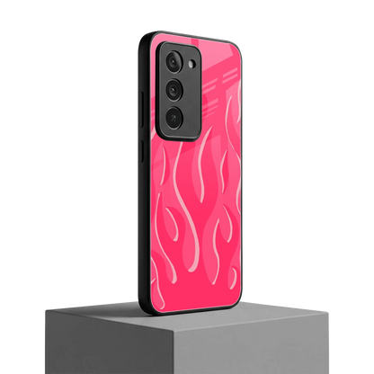 Y2K Retro Hot Pink Flames redmi 15 5g mobile cover | shockproof glass phone case