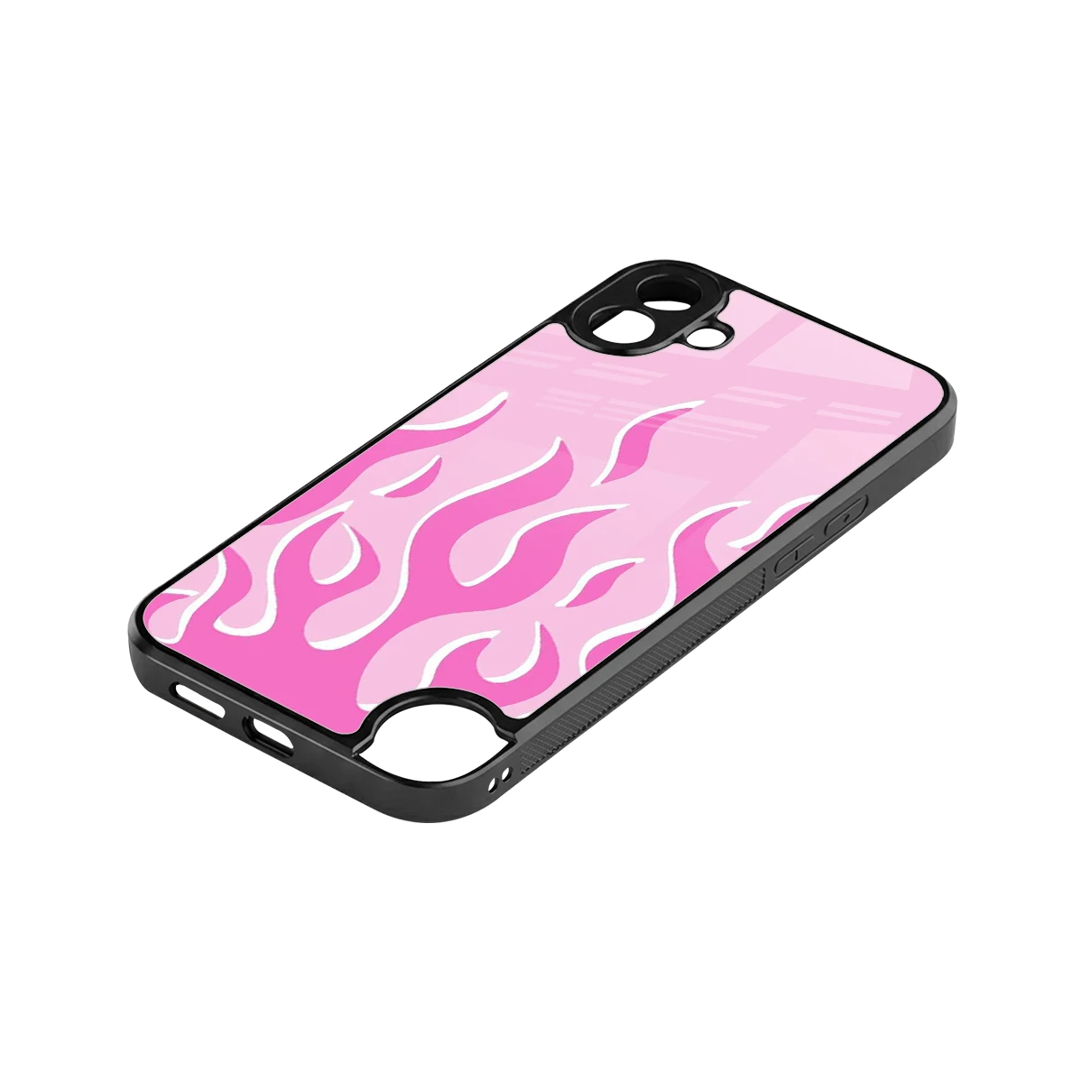 Y2K Retro Pink Flames stylish phone case for cmf nothing phone 1 | glossy glass and slim fit
