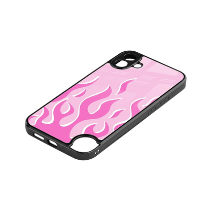 Y2K Retro Pink Flames stylish phone case for cmf nothing phone 1 | glossy glass and slim fit