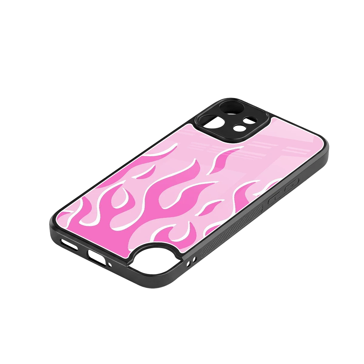 Y2K Retro Pink Flames stylish phone case for cmf nothing phone 2 pro | glossy glass and slim fit