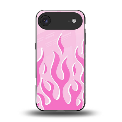 Y2K Retro Pink Flames back phone cover | glass case for iphone air