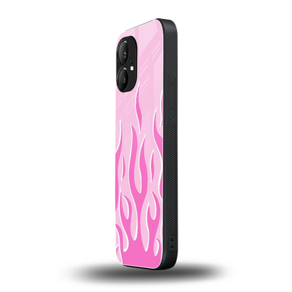 Y2K Retro Pink Flames nothing phone 1 mobile cover | shockproof glass phone case