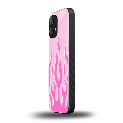 Y2K Retro Pink Flames nothing phone 2 mobile cover | shockproof glass phone case