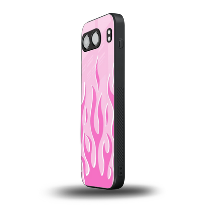 Y2K Retro Pink Flames oneplus nord 4 mobile cover | shockproof glass phone case
