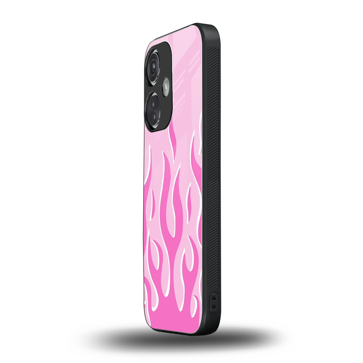 Y2K Retro Pink Flames oneplus nord ce 3 mobile cover | shockproof glass phone case