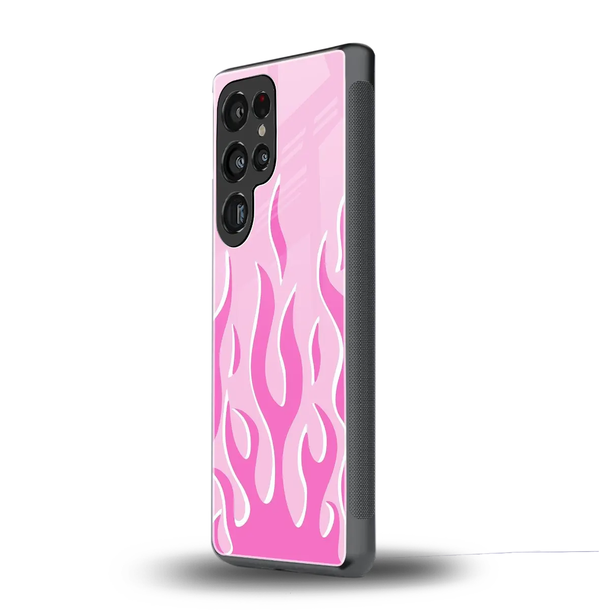Y2K Retro Pink Flames samsung galaxy s26 ultra mobile cover | shockproof glass phone case