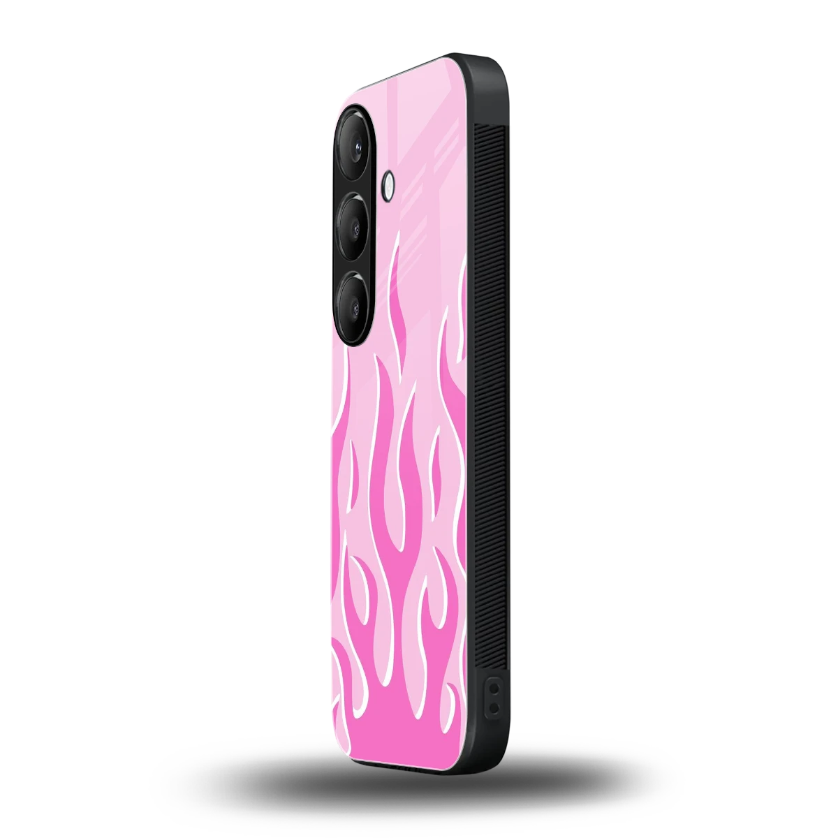 Y2K Retro Pink Flames samsung galaxy s23 plus mobile cover | shockproof glass phone case