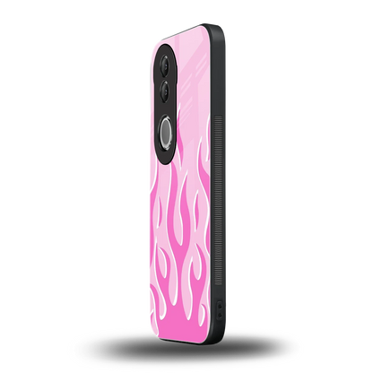 Y2K Retro Pink Flames vivo v50 mobile cover | shockproof glass phone case