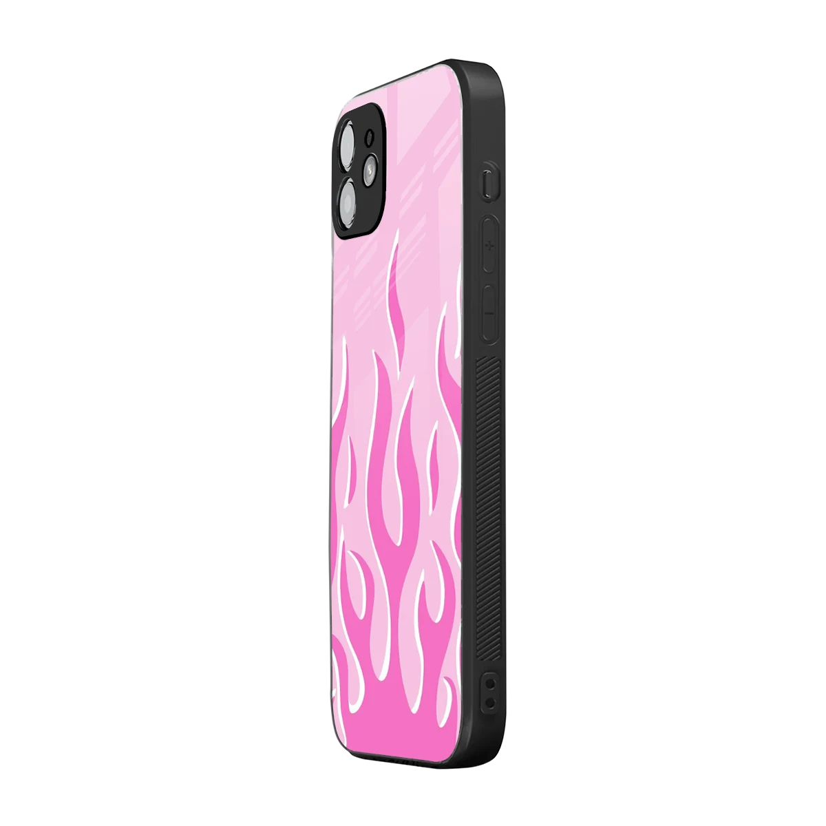 Y2K Retro Pink Flames iphone 11 mobile cover | shockproof glass phone case