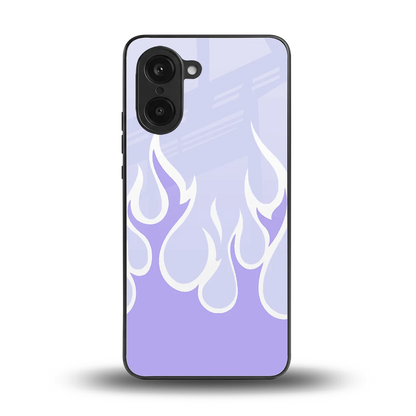 Y2K Retro Purple Flames back phone cover | glass case for oneplus nord ce5 5g