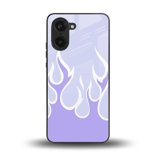 Y2K Retro Purple Flames back phone cover | glass case for oneplus nord ce5 5g