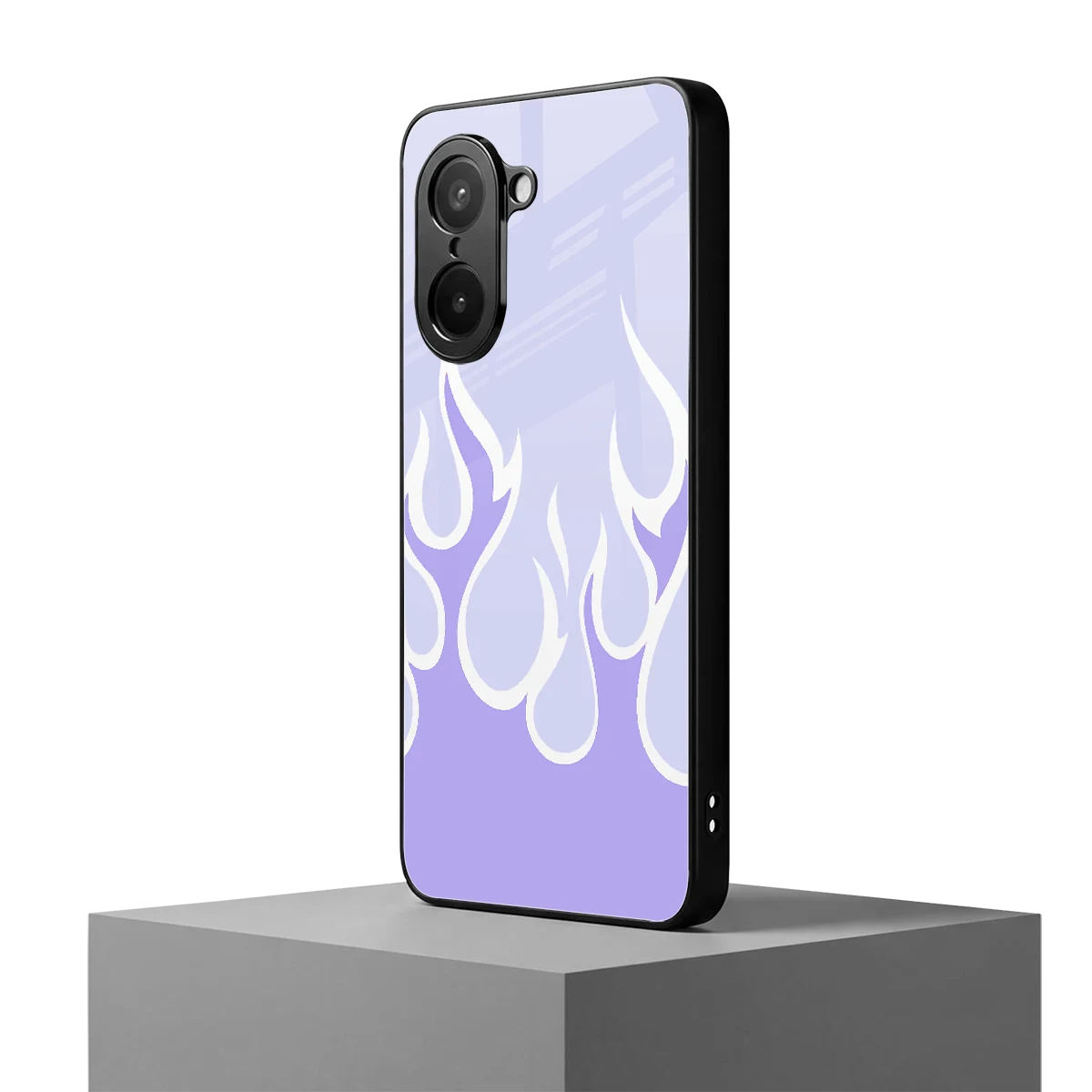 Y2K Retro Purple Flames oneplus nord ce5 5g mobile cover | shockproof glass phone case