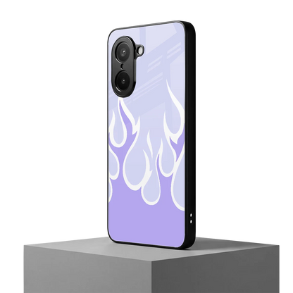 Y2K Retro Purple Flames oneplus nord ce5 5g mobile cover | shockproof glass phone case